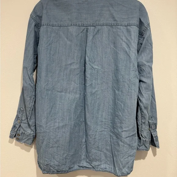 Forever 21 Light Wash Denim Shirt - Picture 2 of 5